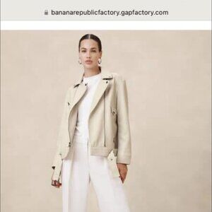 Banana Repubic vegan leather moto jacket.